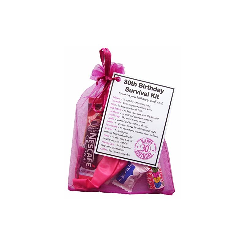 30th Birthday Survival Kit - Novelty Gift for her in