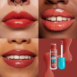 NYX Professional Makeup, Lip IV Tinta para Labios Hidratante con Efecto Gloss - Tono Burst That Tang (Durazno)