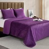 Elegant Comfort Luxury 3-Piece Velvet Corduroy Stripe Quilt Set, Ultra