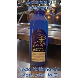 Jarabe Mora Azul 1 Litro - Para Sodas Italianas - Blueberry