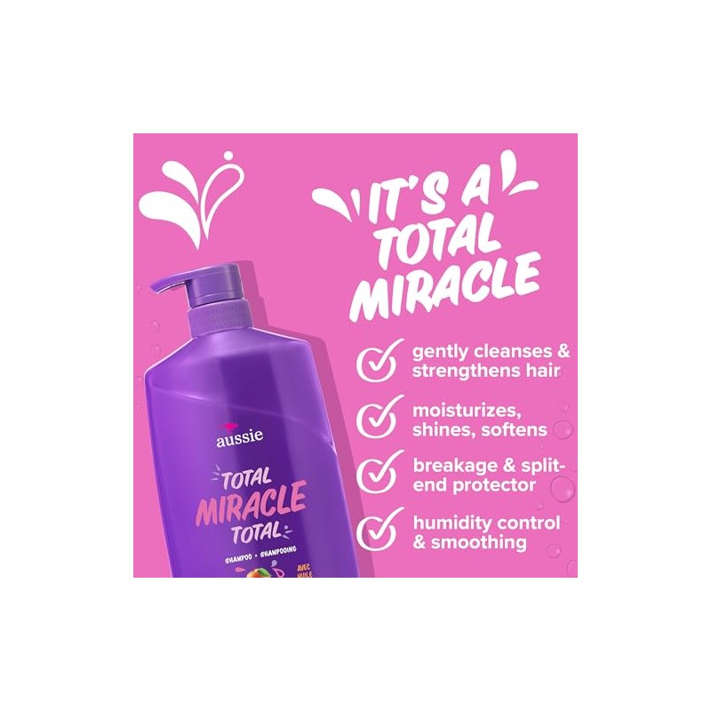 Aussie Total Miracle Collection 7N1 Shampoo, 26.2 Fluid Ounce (Pack