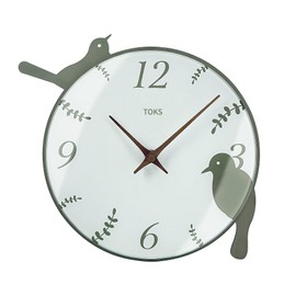 Lily's Home Wall Clock with Bird Design, Whisper-Quiet, Modern 13.7 Inch Battery Operated Wall Clocks, Analog Clocks for Living Room, Bedroom, Kitchen, Office