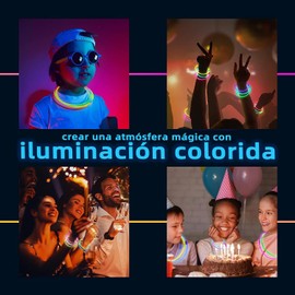 Glow Sticks 200 pcs – Varitas luminosas 6 colores para fiestas y eventos