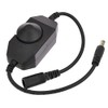 niceEshop 12 Volt 2 Amp Inline PWM Dimmer for LED Strips with DC Jack,Black