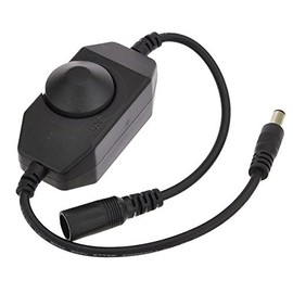niceEshop 12 Volt 2 Amp Inline PWM Dimmer for LED Strips with DC Jack,Black