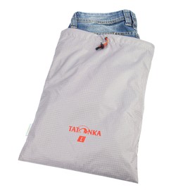 Tatonka Stuff Sack Set (3 Pieces) - Lightweight Packing Bag Set in Three Different Sizes and Colours - With Drawstring and Cord Stopper - Made of Recycled Material (Grey/Blue/Red)