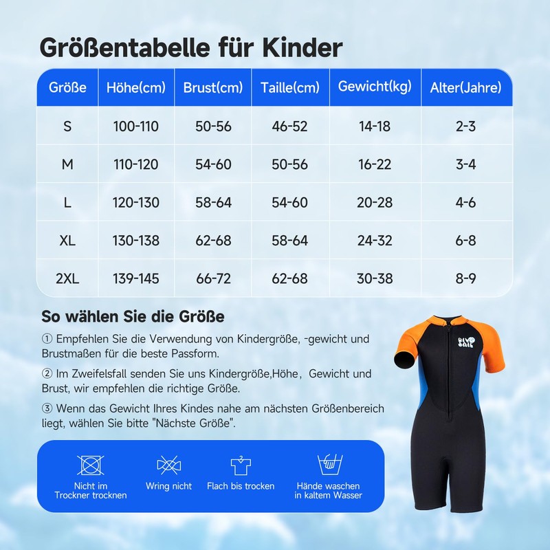 Children's Neoprene Shorty Wetsuit Shorty 2.5 mm Wetsuit Boys Front