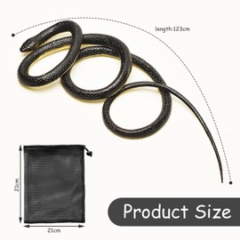 ZBHDEYG 1 Piece Tricky Fake Snake, 1 Piece Storage Net Bag, Fake Snake, Snake Prank, Rubber Snake Prank, Toy Snake Realistic