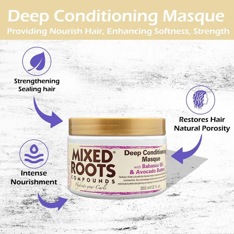 Mixed Roots Compounds Deep Conditioning Masque Babassu & Avocado 355