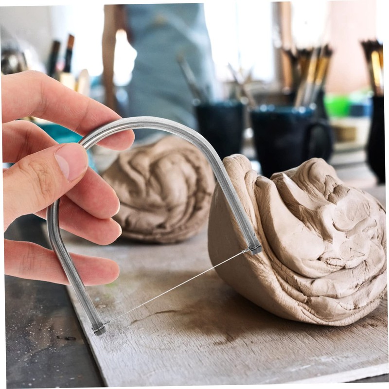 Sewroro Stainless Steel Mud Cutter Pottery Cutting Tool Clay Wire