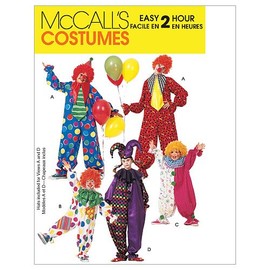 McCall's M6142 Learn to Sew Adult and Teen Clown Costume Sewing Pattern, Size Extra Small
