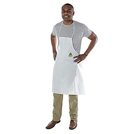 Cordova MPA100 Defender II White Microporous Apron, Attached Ties, 28" X 36", 100-Pack