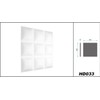 HEXIM 3D Wall Panels, PVC Plastic, White, Pyramid Design Panels,