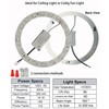 Zhairdalstar 18W LED Flush Mount Ceiling Fan Ring Light Kit