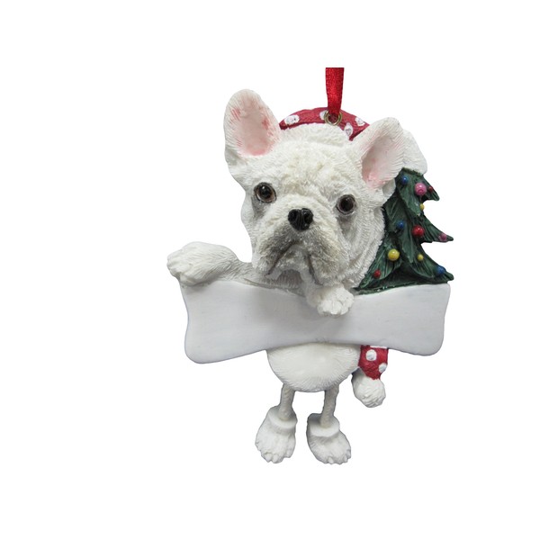 French Bulldog Ornament with Unique "Dangling Legs" Hand Painted and