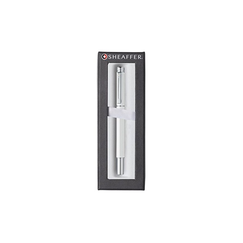 A. T. Cross Sheaffer 200 MATT Metallic White Rollerball Pen