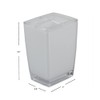Home Basics Break-Resistant Plastic Toothbrush Holder Tumbler for Bathrooms, White