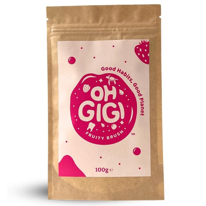 OhGiGi Organic Tooth Powder - Fruity Brush - Great for