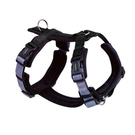 Nobby Daily Walk Comfort Harness Black S-M: Chest: 32-36 cm, Belly: 48-65 cm, Pack of 1