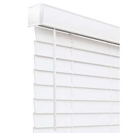 Chicology Cordless Faux wood blinds Best for Kids, Inside Mount, 72"W X 48"H, Basic White