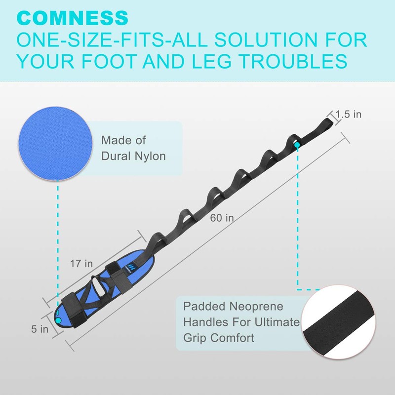 comness Foot and Calf Stretcher Stretching Strap For Plantar Fasciitis