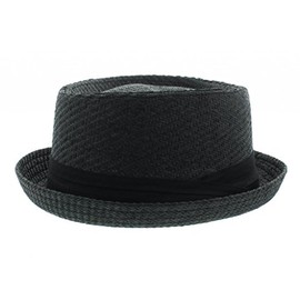 Vintage Styled Porkpie Fedora-Black