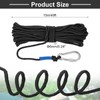 Rebower Nylon Anchor Rope with Hook,1/4"x49ft Hollow Braided Polypropylene Rope