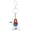 DOWAY Enamel Cute Matrushka Figures Dolls Keyring Babushka Wooden Doll