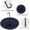 Rain Cats Windproof Waterproof Stick Umbrella 24 Ribs Large Long