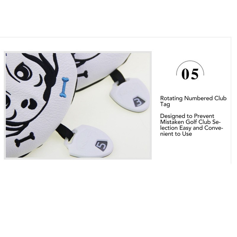 Golf Club Head Cover Waterproof PU Golf Club Covers Set