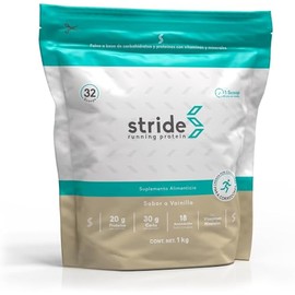 STRIDE Proteína Para Corredores, Sabor Vainilla, 30 Carbs  18 Aminoácidos 16 Servicios  1 kg                                                          