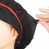 3pcs Breathable Mesh Chef Hat Black Kitchen Cooking Chef Caps