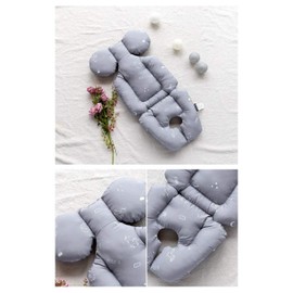 Baby Double Liner Reversible Stroller Car Seat Cushion Pad - Double Sides Breathable Modal & 3D Air Mesh Inserts Night Unicorn