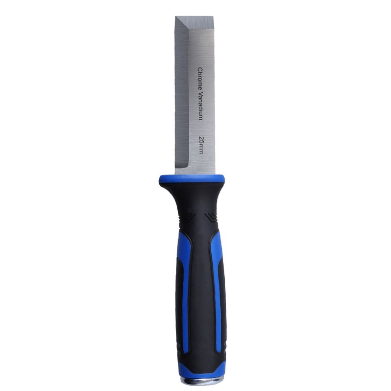 Wood Chisel Tool Hardened CR V Rubber Wrapped Handle Hand