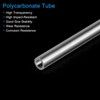 sourcing map Plastic Pipe Rigid Polycarbonate Round Tube Clear 0.2
