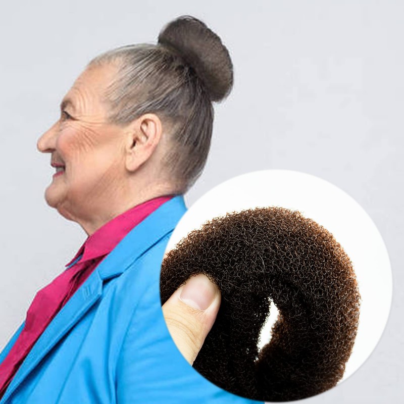 Donut Bread Maker Hair Bun Maker 7 Pieces Brown Ring