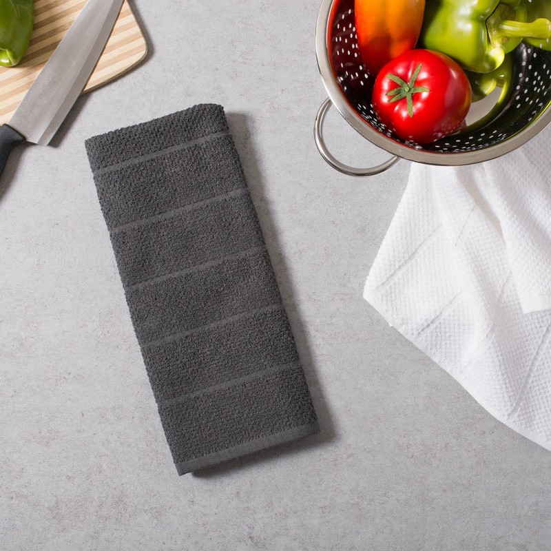 DII Basic Chef Collection, Assorted Terry Kitchen Towel Set, Dishtowel