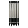 rorito 10 x 0.7mm Charmer BLACK Ballpoint Pens Soft Grip