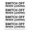 Sticker Gold - 4 Pack - Switch Off When Leaving
