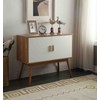 Convenience Concepts Oslo Storage Console, White / Natural