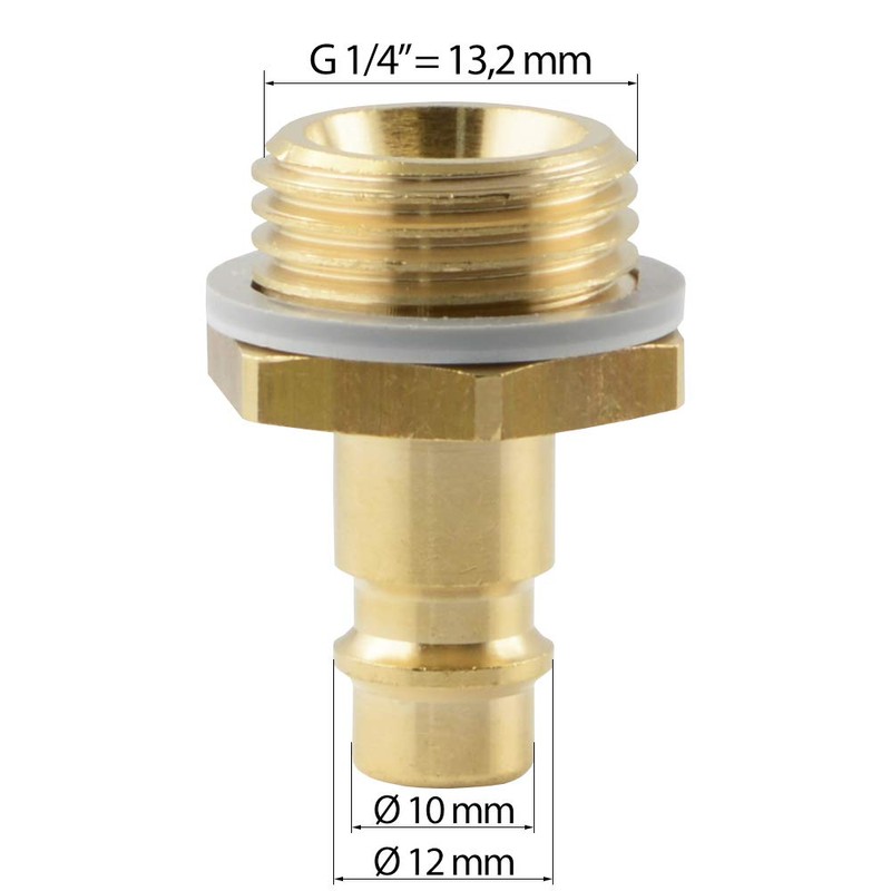 Fitting Parts G 1/4 Inch Coupling Plug with Male Thread