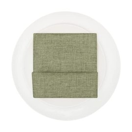 Pack of 12 Faux Burlap Napkins (Sage)