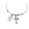 Sandy Toes and Salty Kisses Expandable Charm Bracelet Silver Bangle