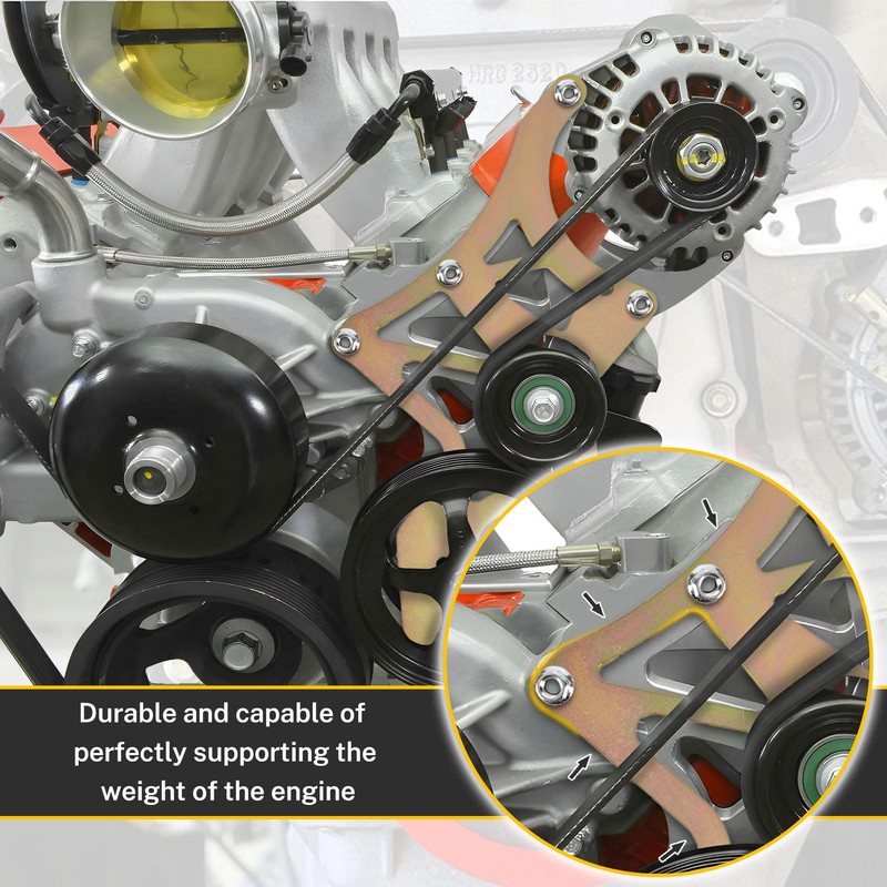 LS Engine Conversion Bracket Kit, Serpentine System for Alternator and