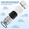 4 Pcs 1/4" NPT Nickel-Plated Copper Waterproof Cable Gland, IP68