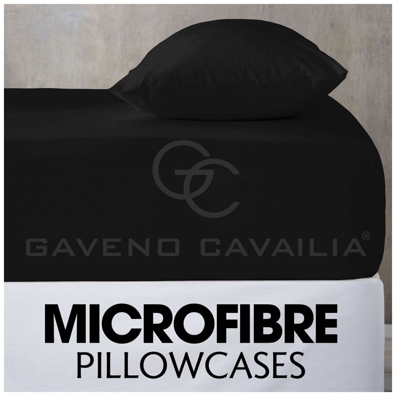 Microfiber Pillow Cases 2 Pack | Easy Care Plain Dyed