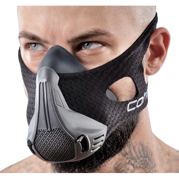 coher Training Mask for Men and Women - Adjustable Resistance Levels - Increases Lung Capacity and Endurance - Ideal for Jogging, Sports, Cycling, Fitness