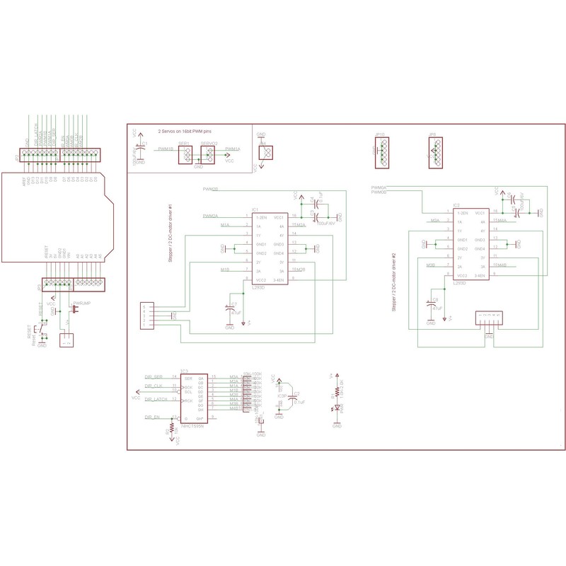 Aihasd L293D Motor Drive Shield Expansion Board for Arduino Duemilanove