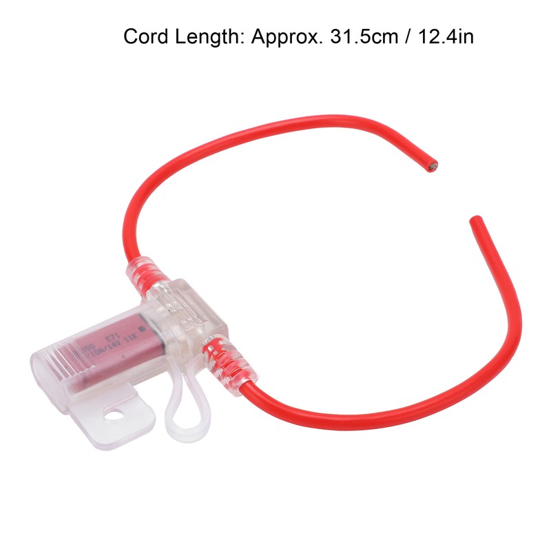 31.5cm 12AWG Car Fuse Holder TPE PVC with Manual Reset