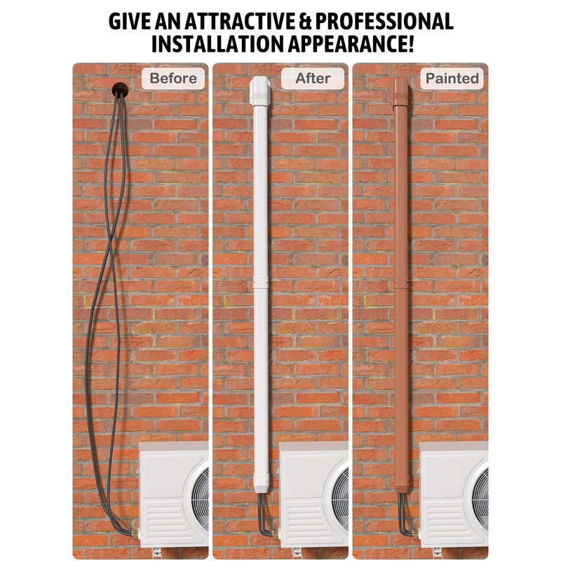 Kalkehay 3" 25Ft Line Set Cover Kit for Mini Split